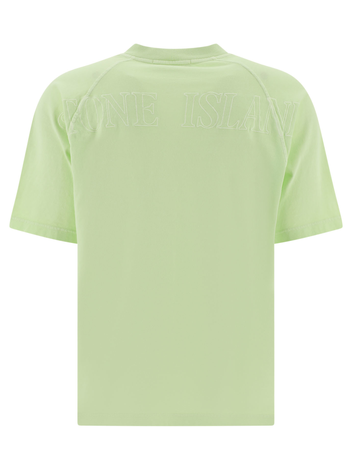 STONE ISLAND Green Compass embroidered t-shirt